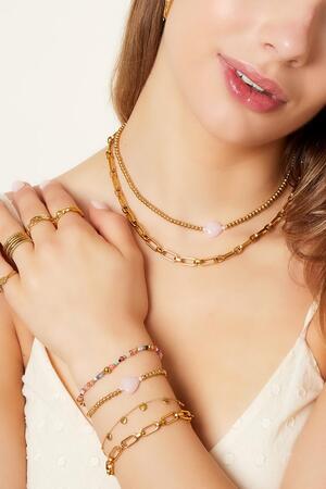 Collana Statement in acciaio inossidabile Gold Stainless Steel h5 Immagine3